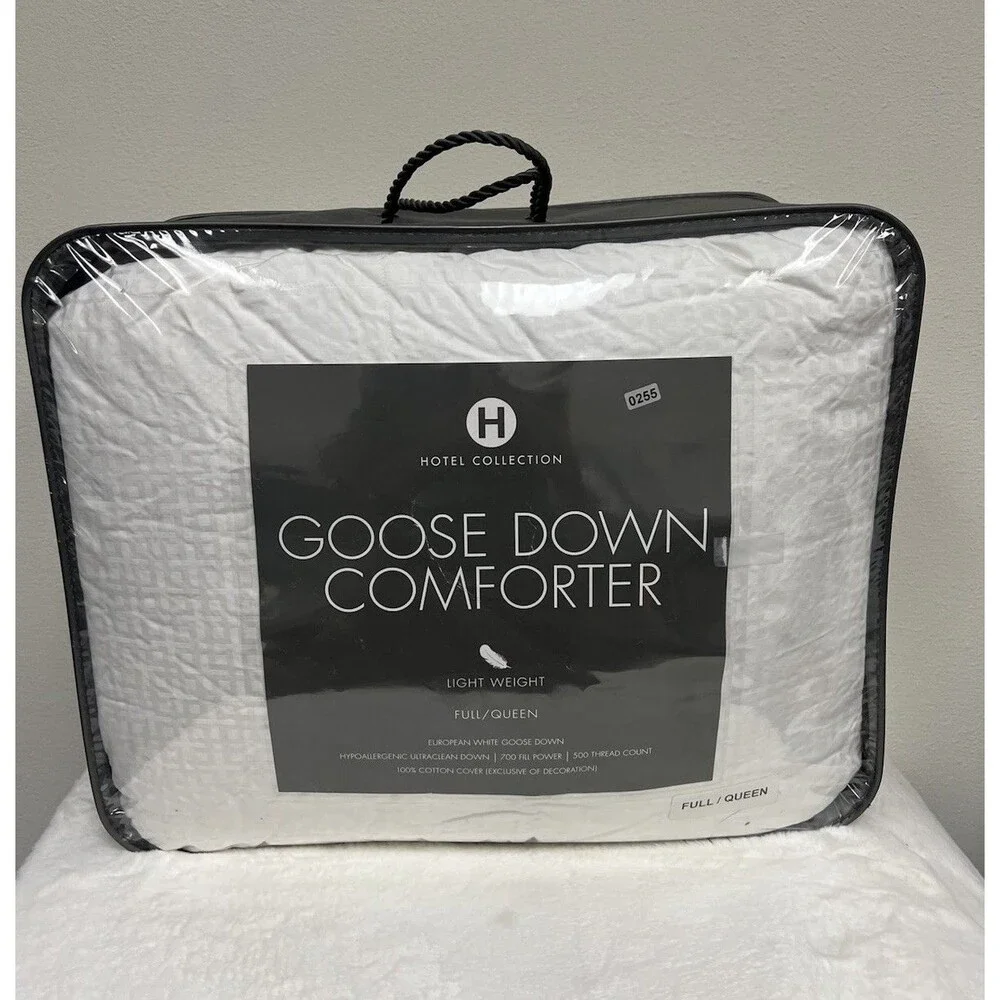 Hotel Collection European White Goose Down Full/Queen Lightweight Comforter